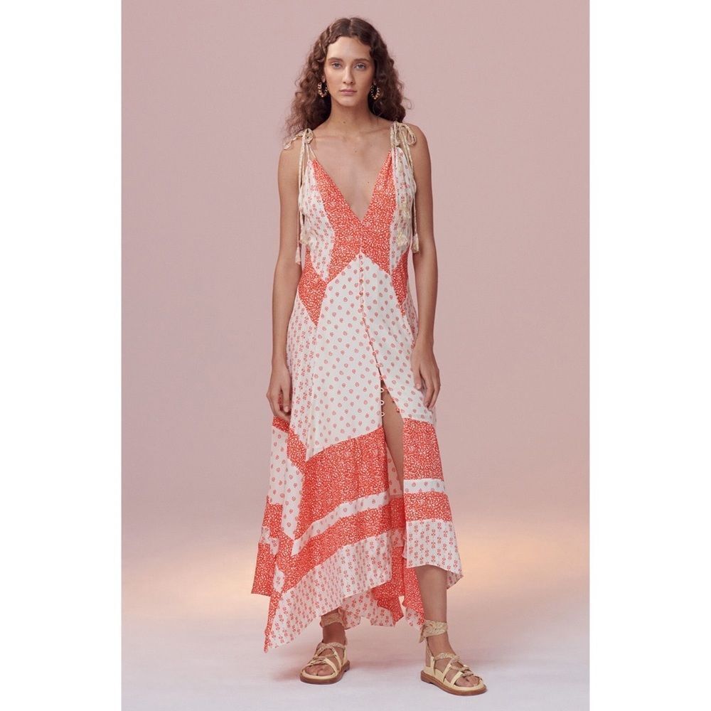 Rebecca Taylor Block Print Maxi Dress